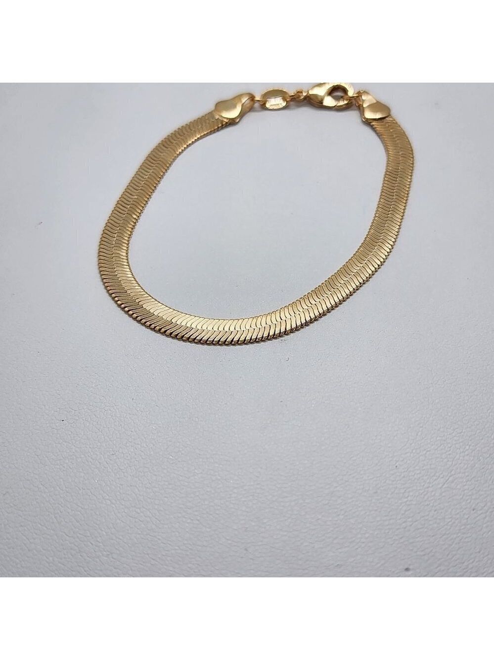 Brand New Brazilian 18k Gold Filled Herring Bone Bracelet - Picture 3 of 5